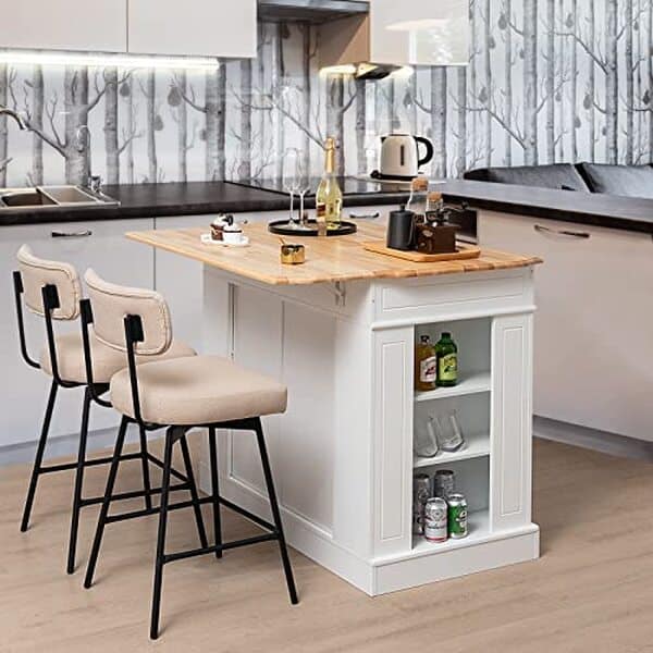 Découvrez l'îlot central mobile KOMFOTTEU : le mobilier de cuisine parfait alliant design moderne et praticité. Test complet, avis et caractéristiques. 