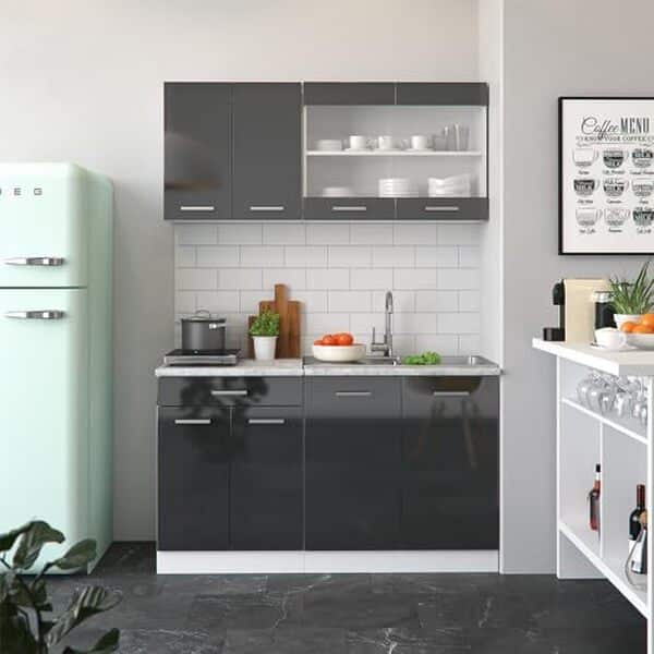Découvrez notre test complet de la cuisine Vicco R-Line 140 cm anthracite brillant : design, fonctionnalités, qualité et prix pour bien choisir votre cuisine.