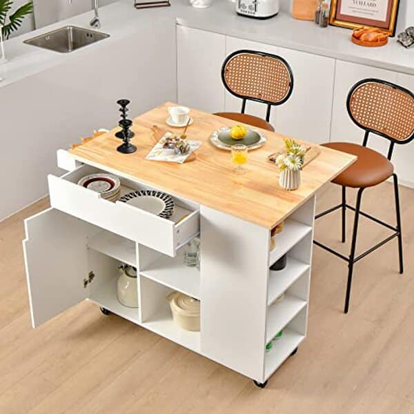 Découvrez notre test détaillé de l'îlot central mobile KOMFOTTEU en bois massif : design, fonctionnalité et qualité pour votre cuisine. 