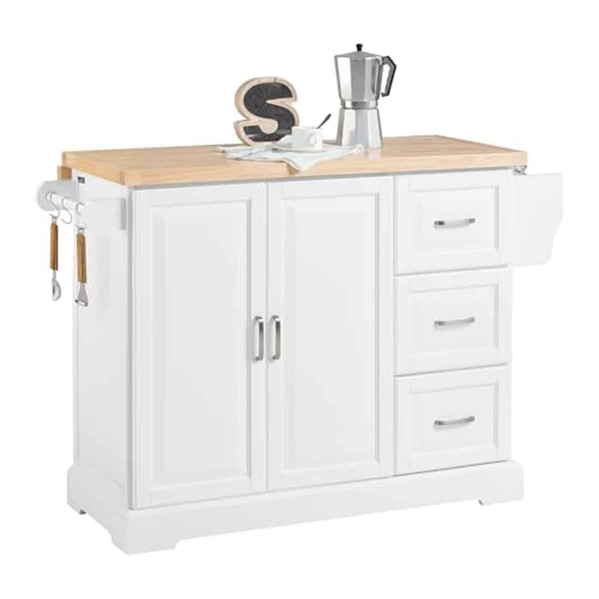 Test de la desserte SoBuy FKW41-WN avec plan extensible