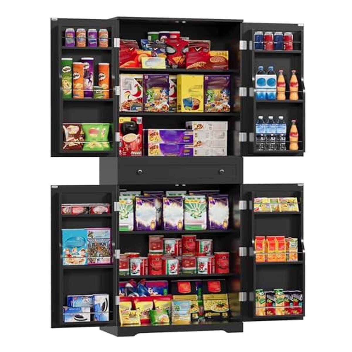 Test du buffet cuisine VOwner : rangement optimisé en noir
